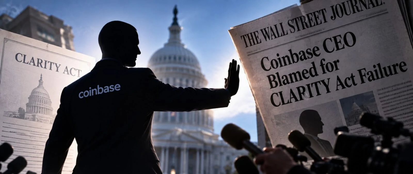 Coinbase CEO Brian Armstrong CLARITY Act'in başarısızlığı iddialarını reddetti