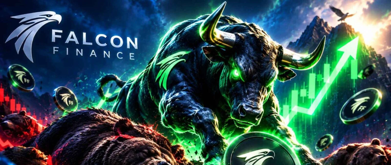 Falcon Finance piyasa değeri 465 milyon doları aştı, kar satışları FF'nin 0,11 dolarlık desteğini zı